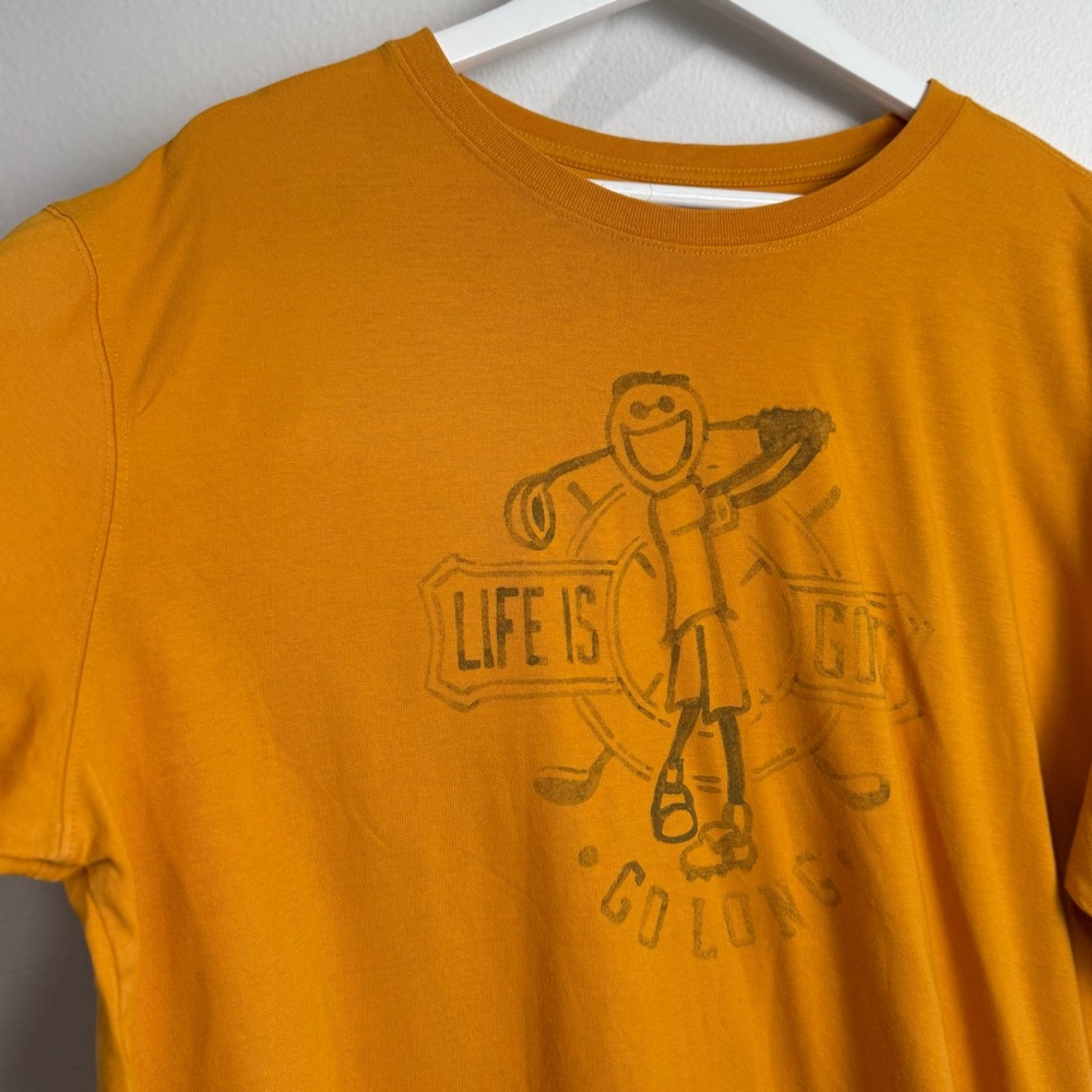 Life is Good T-Shirt Men’s Short Sleeve Jake Golf Go Long Cotton - Picture 5 of 5
